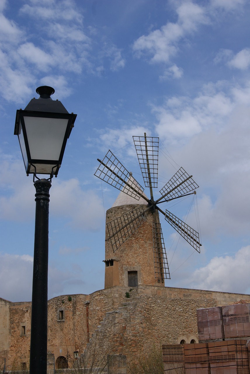 windmill mallorca village free photo