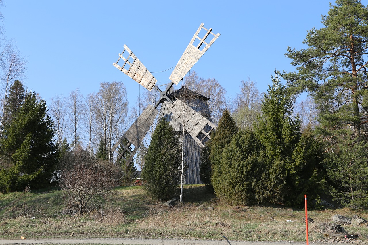 windmill  finnish  sastamala free photo