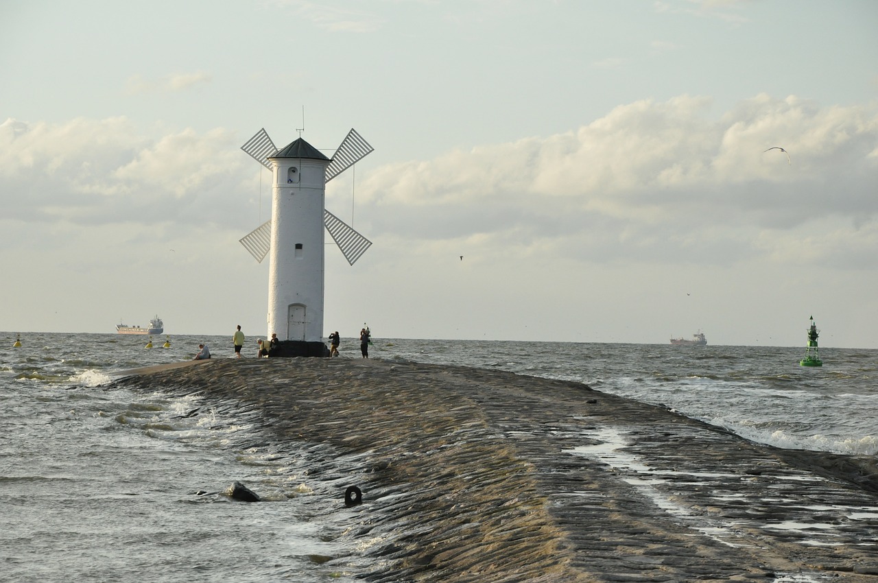 windmill the coast sea free photo