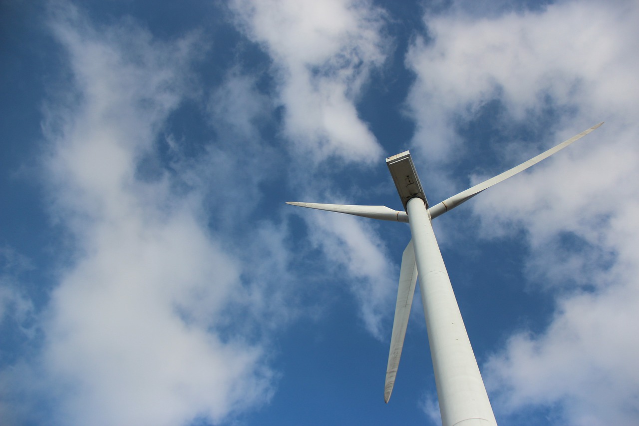 windmill natural blue sky free photo