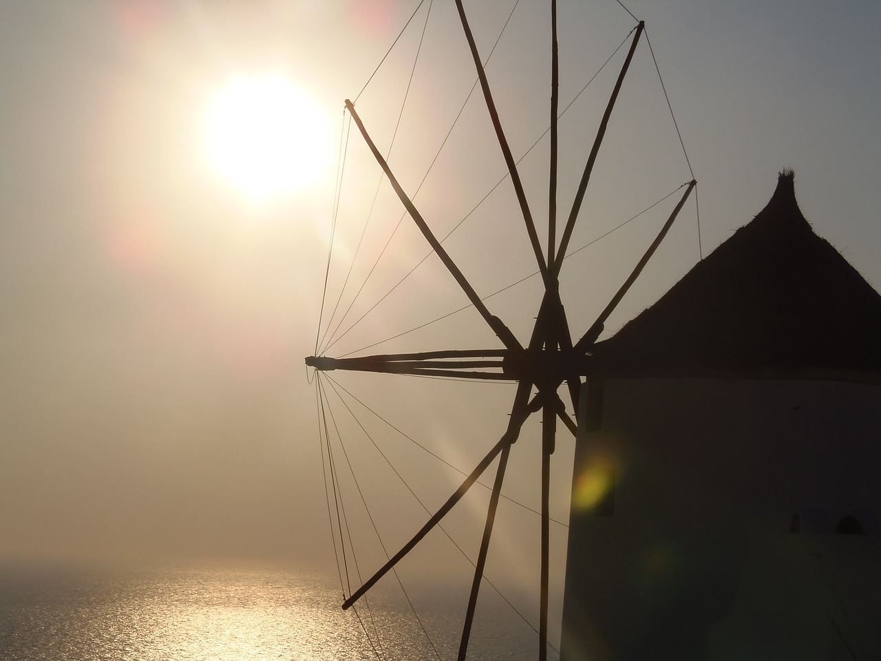 windmill greece greek free photo