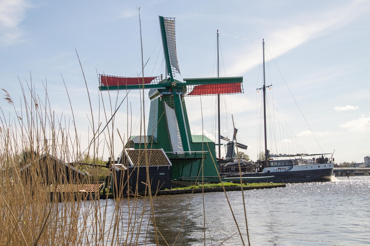 windmill holland water free photo