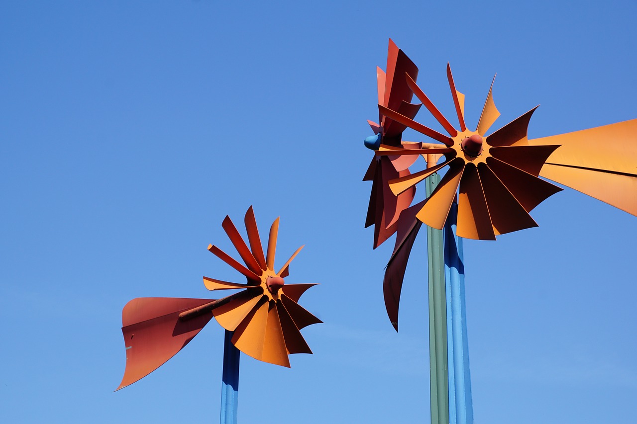 windmill turn sky free photo