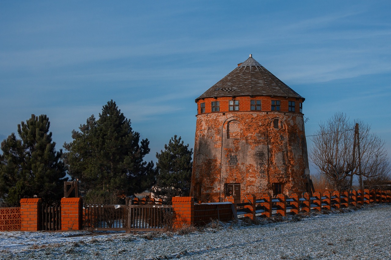 windmill monument rural architecture free photo