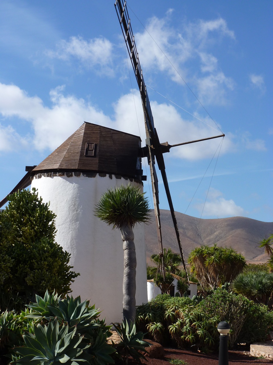 windmill fuerteventura sky free photo