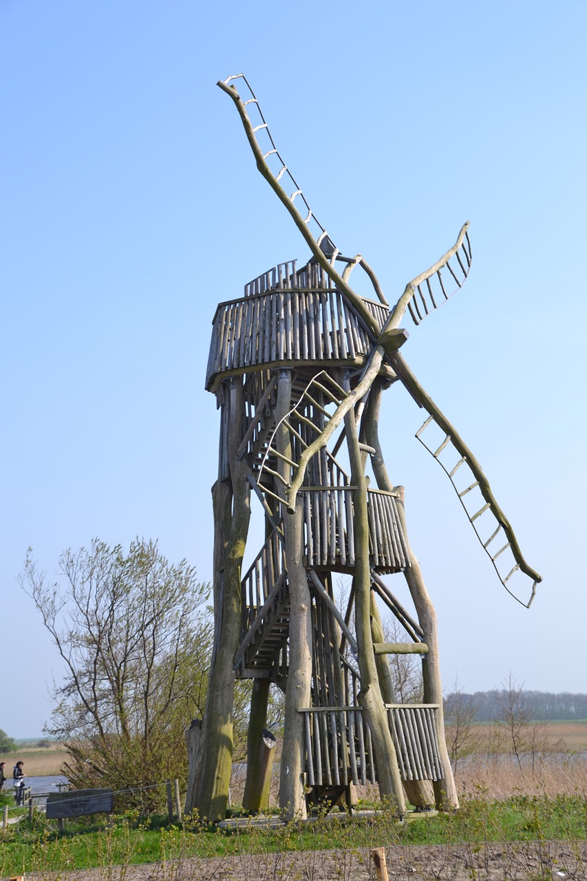 windmill wood texel free photo
