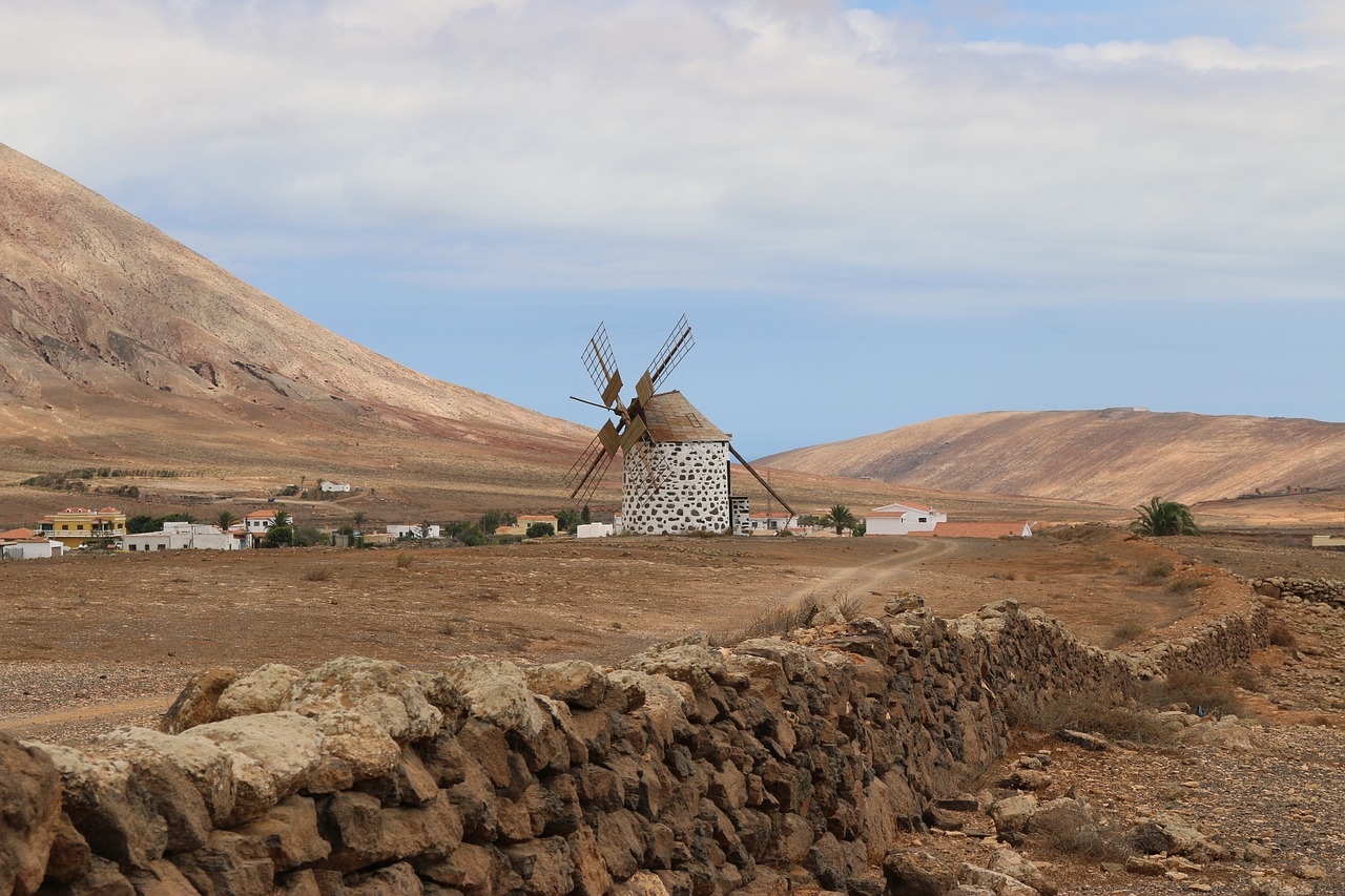 windmills canary islands fuerteventura free photo