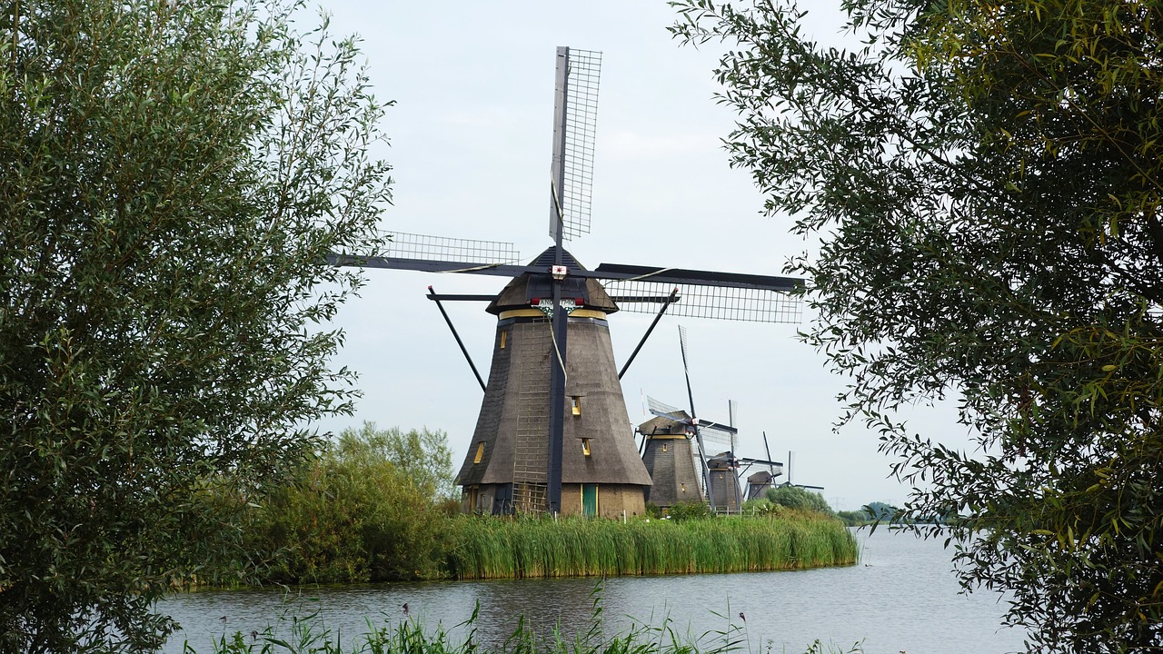 windmills mills kinderdijk free photo