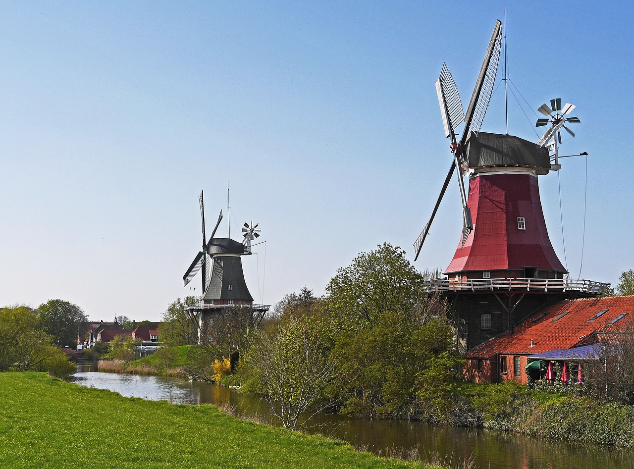 windmills greetsiel east frisia free photo