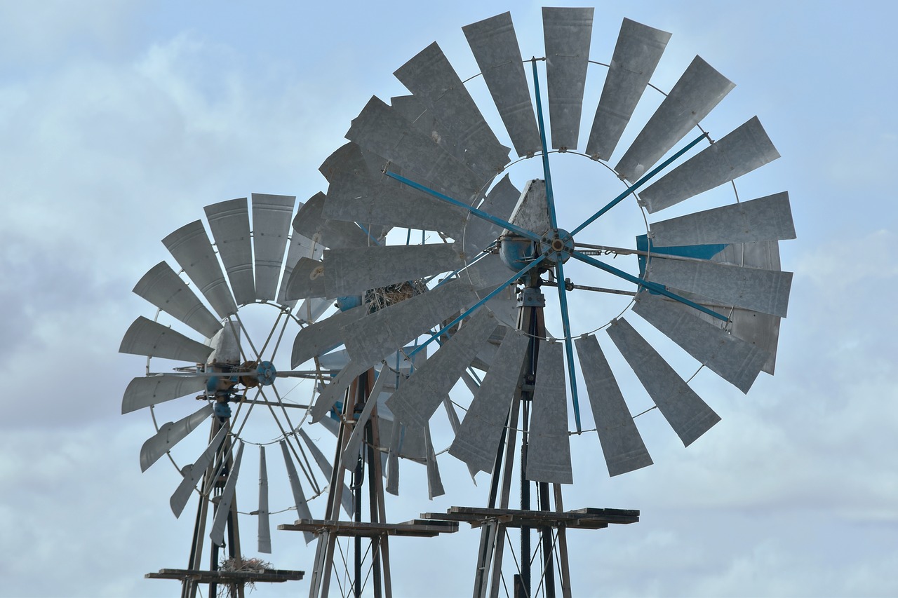 windmills  karoo  south africa free photo