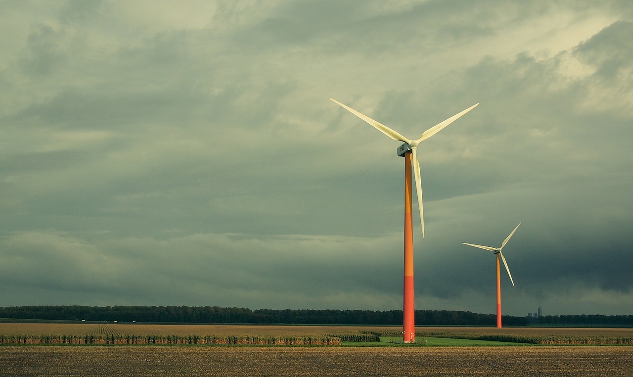 windmills renewable energy landscape free photo