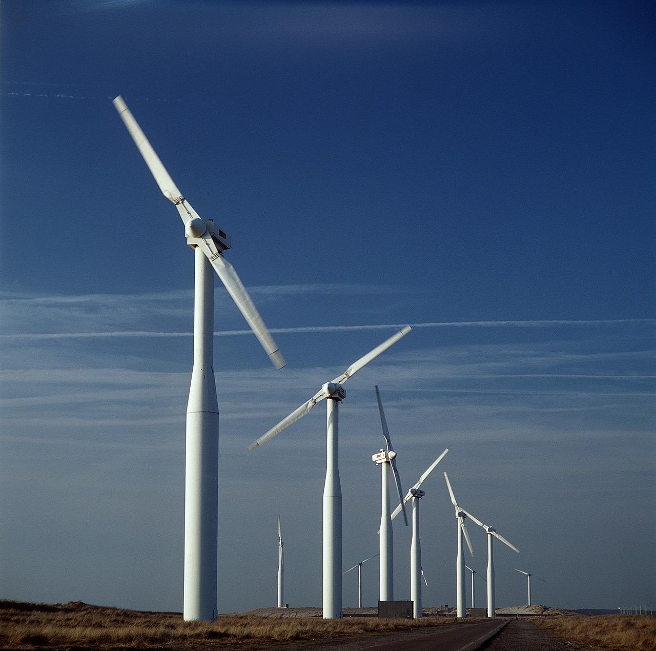 windmills farm technology free photo
