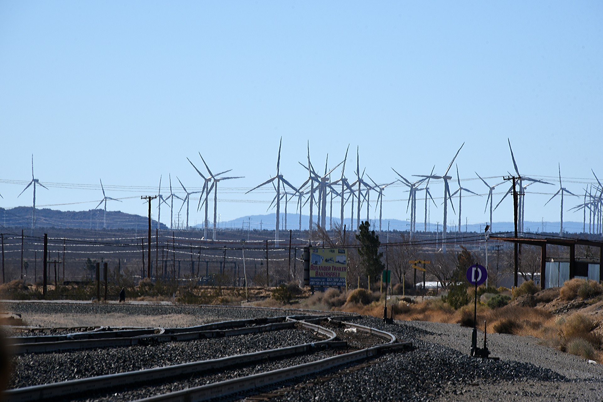 train tracks windmills free photo