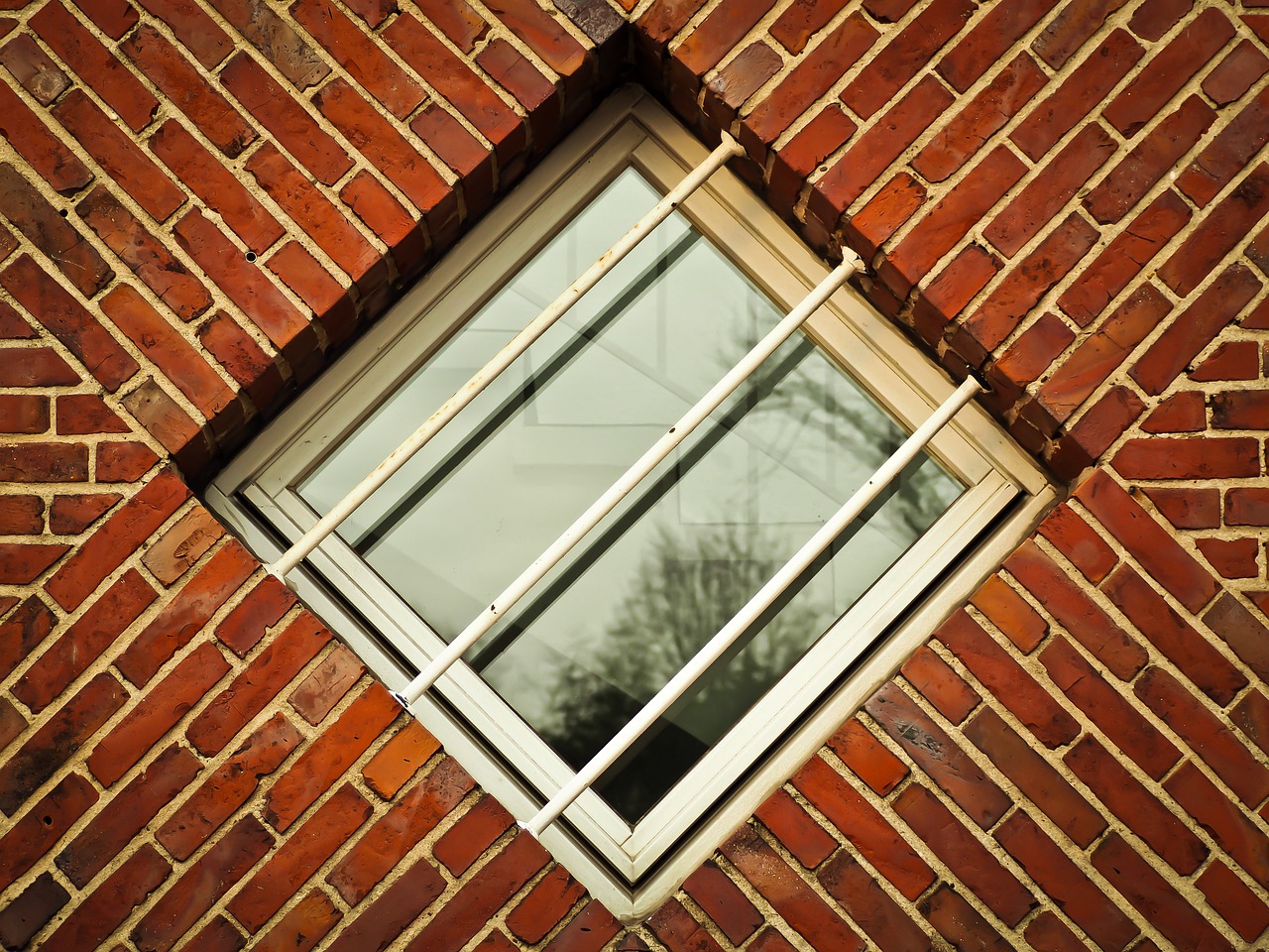 window brick facade free photo