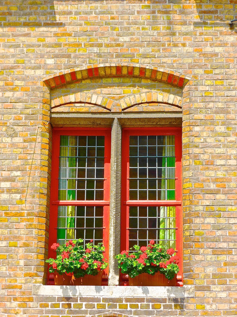 window stained glass red free photo