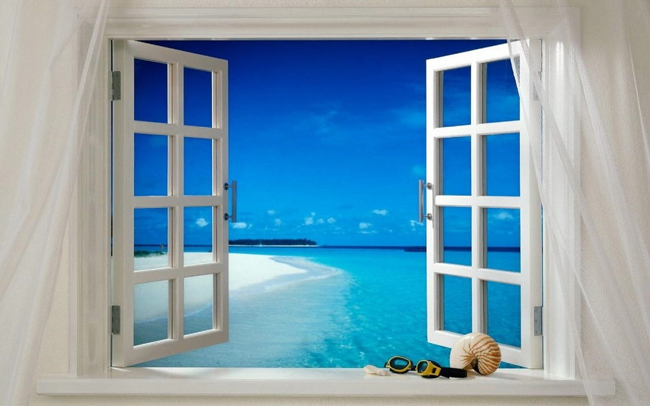 window open ocean free photo