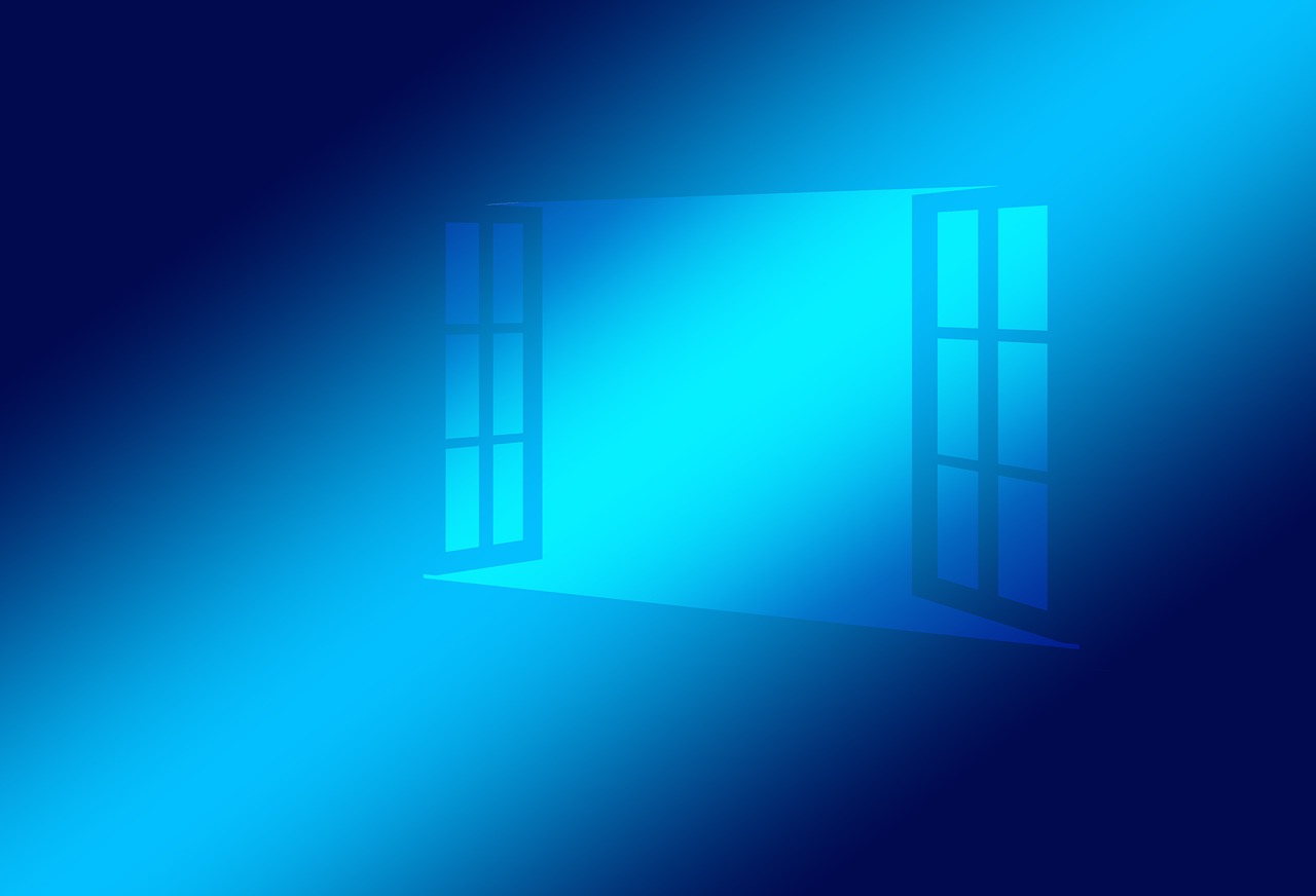 window open blue free photo