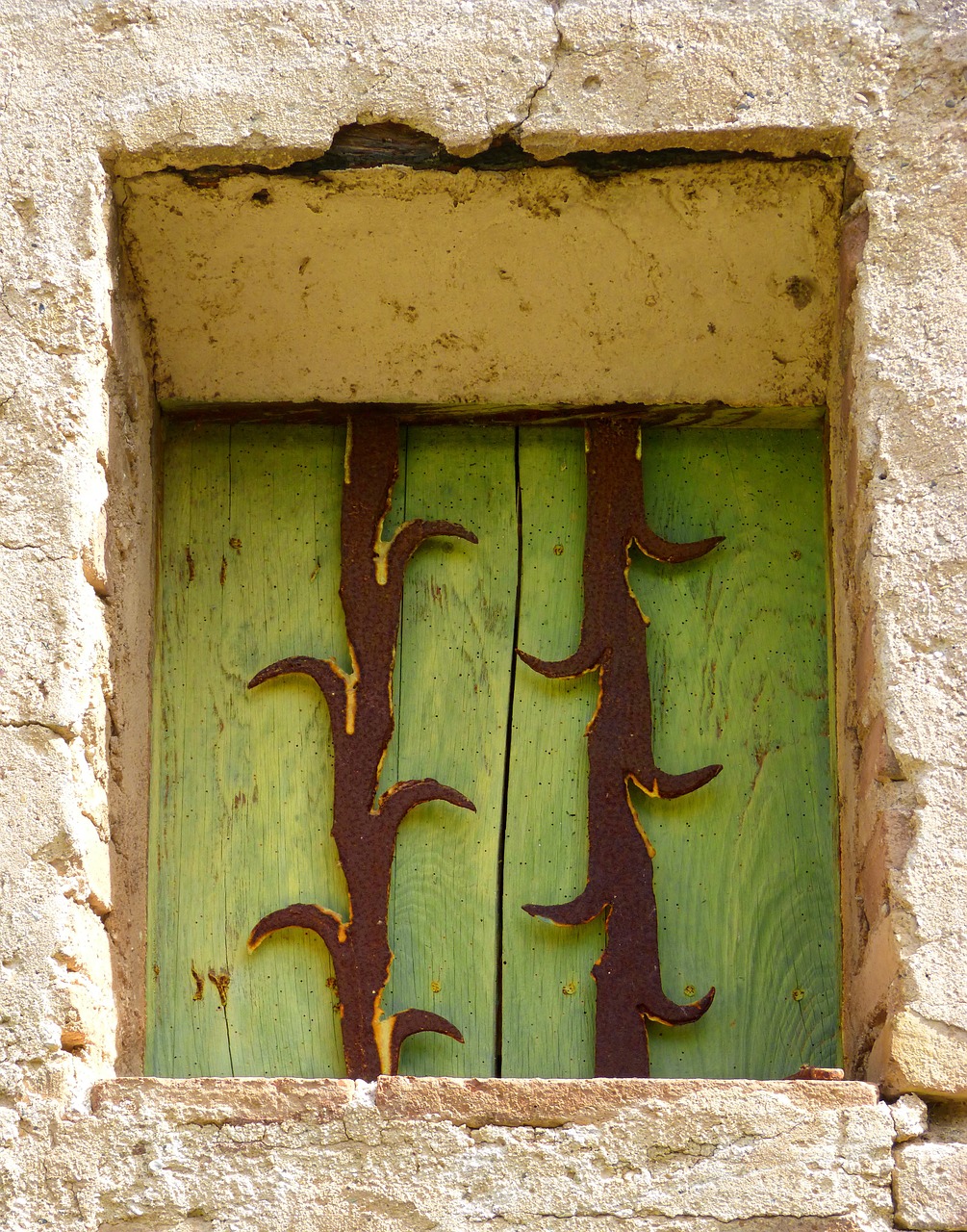 window bars old free photo