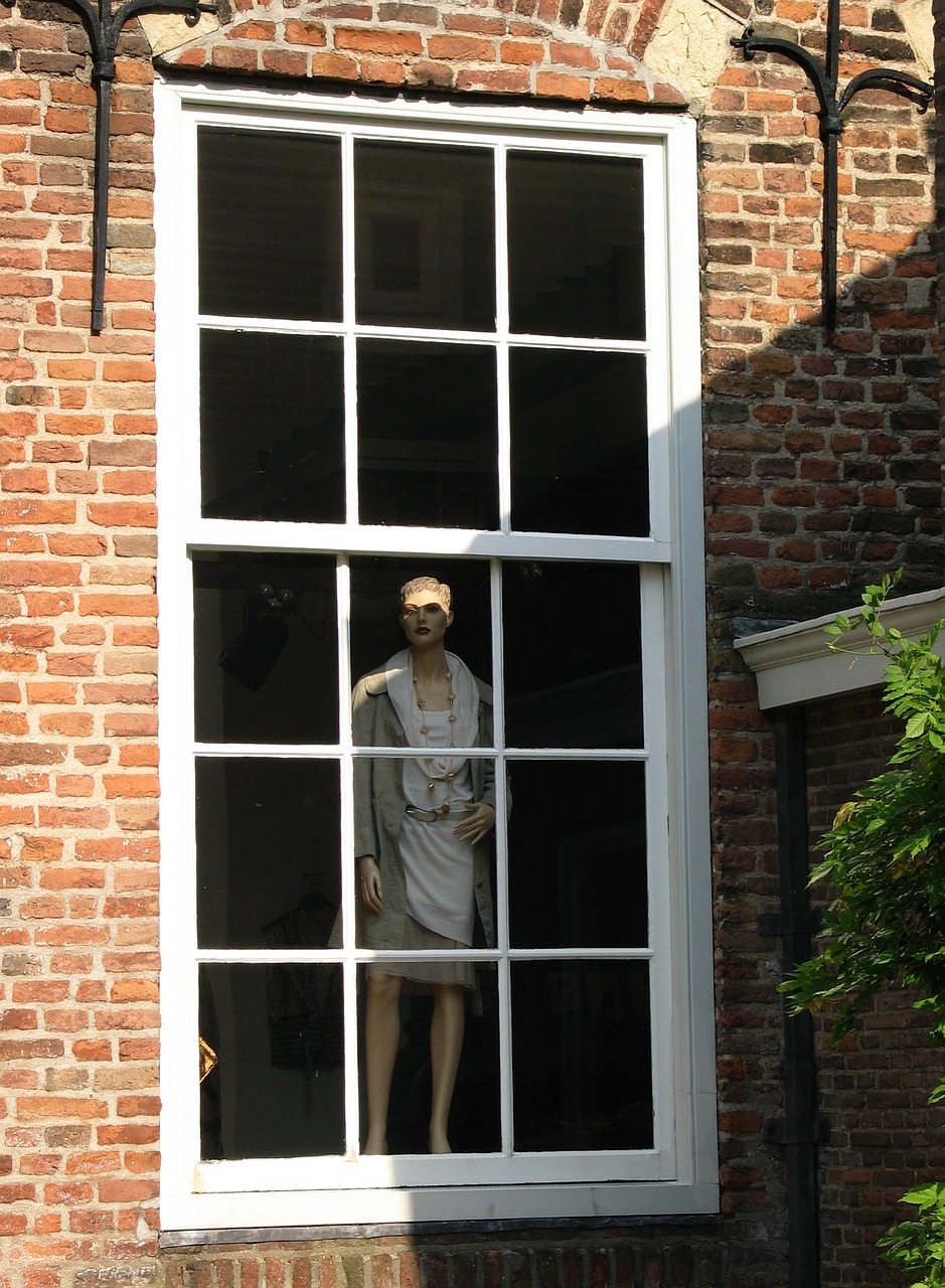 window mannequin stand free photo