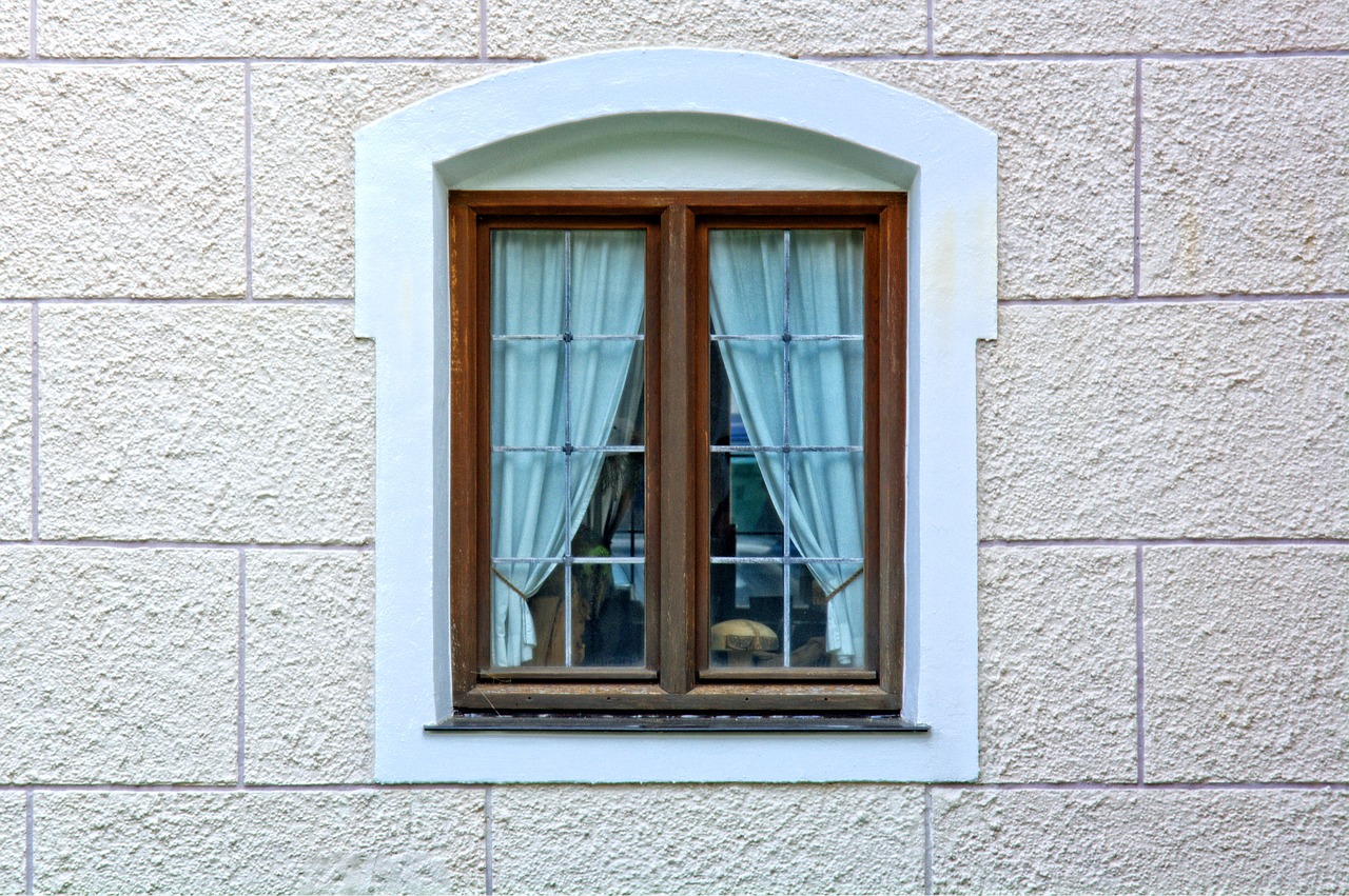 window wooden windows leaded glass free photo