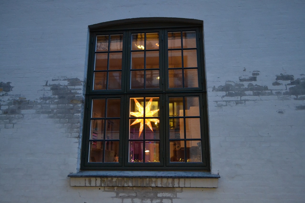 window christmas star denmark free photo