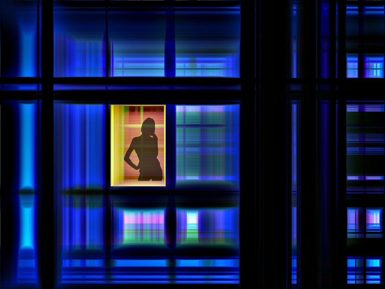 window woman silhouette free photo