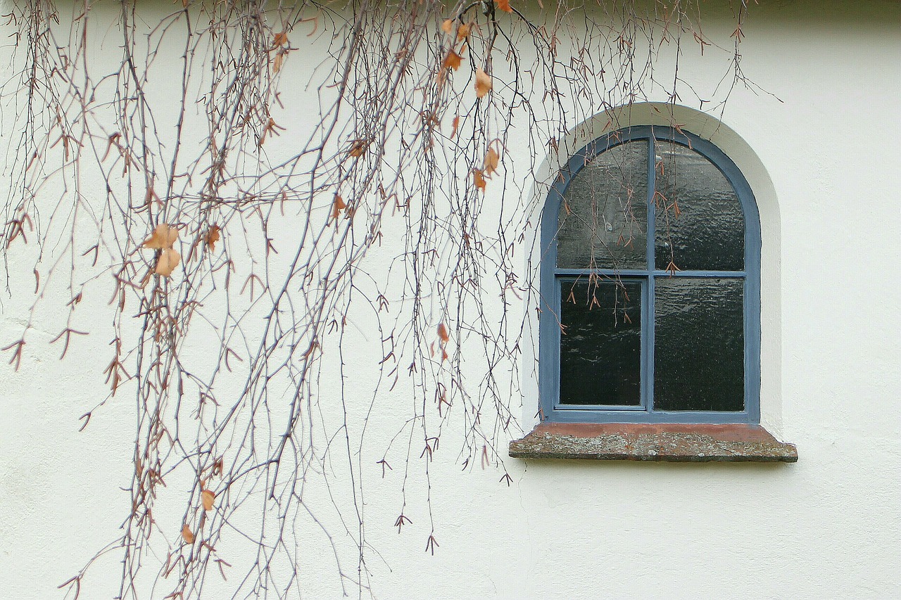 window round arch arched windows free photo