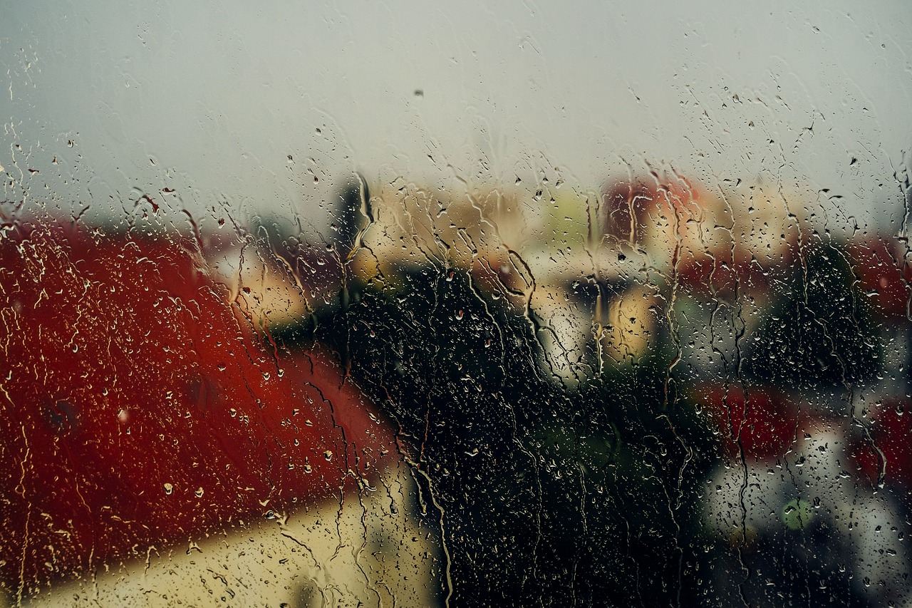 window rain raining free photo