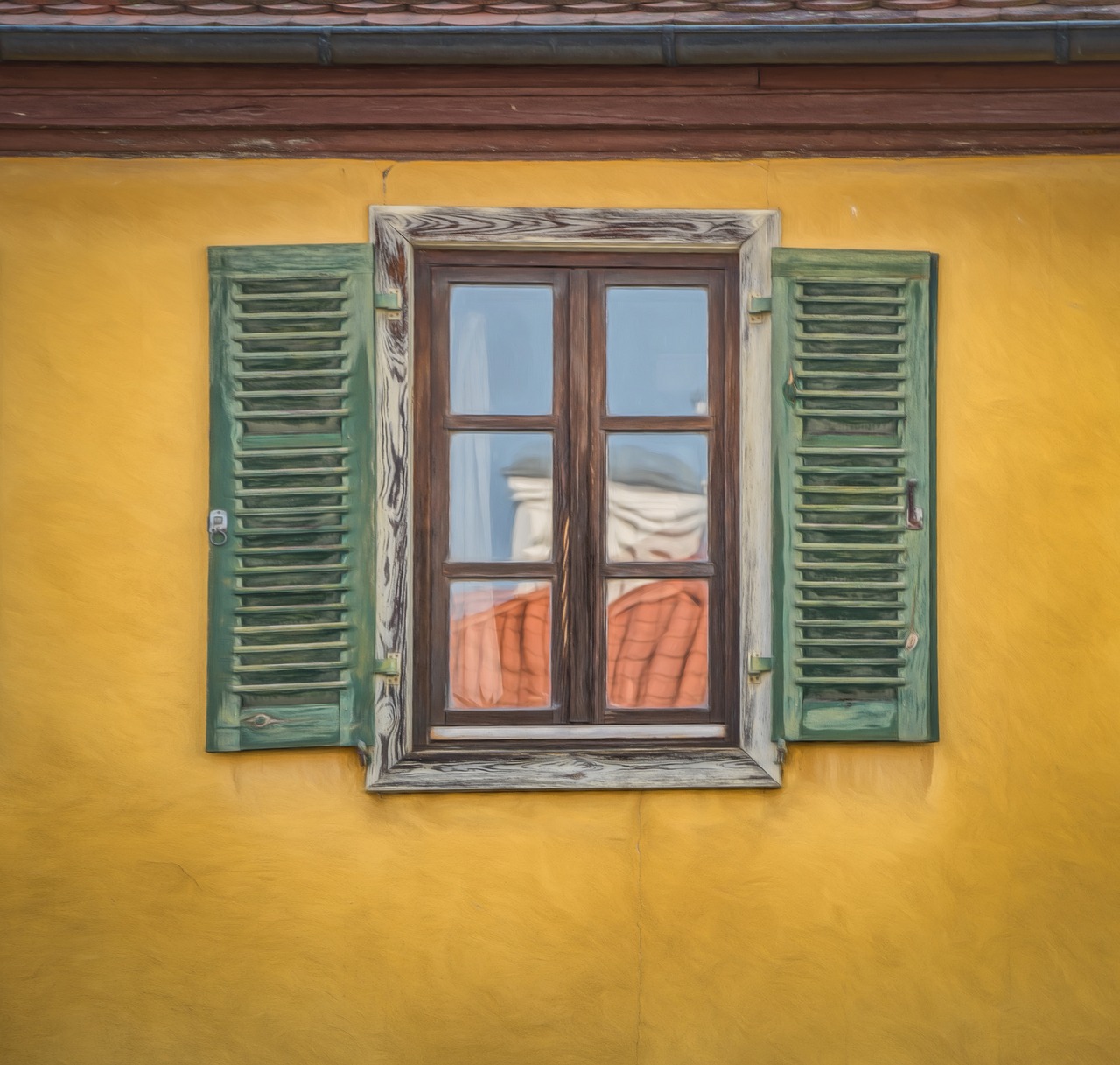 window facade yellow free photo