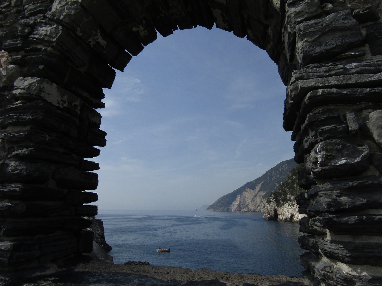 window sea liguria free photo