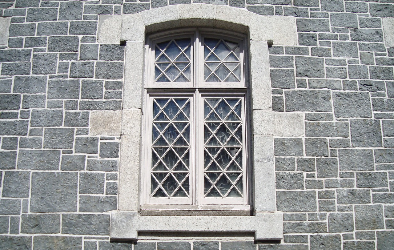 window window frame brick wall free photo