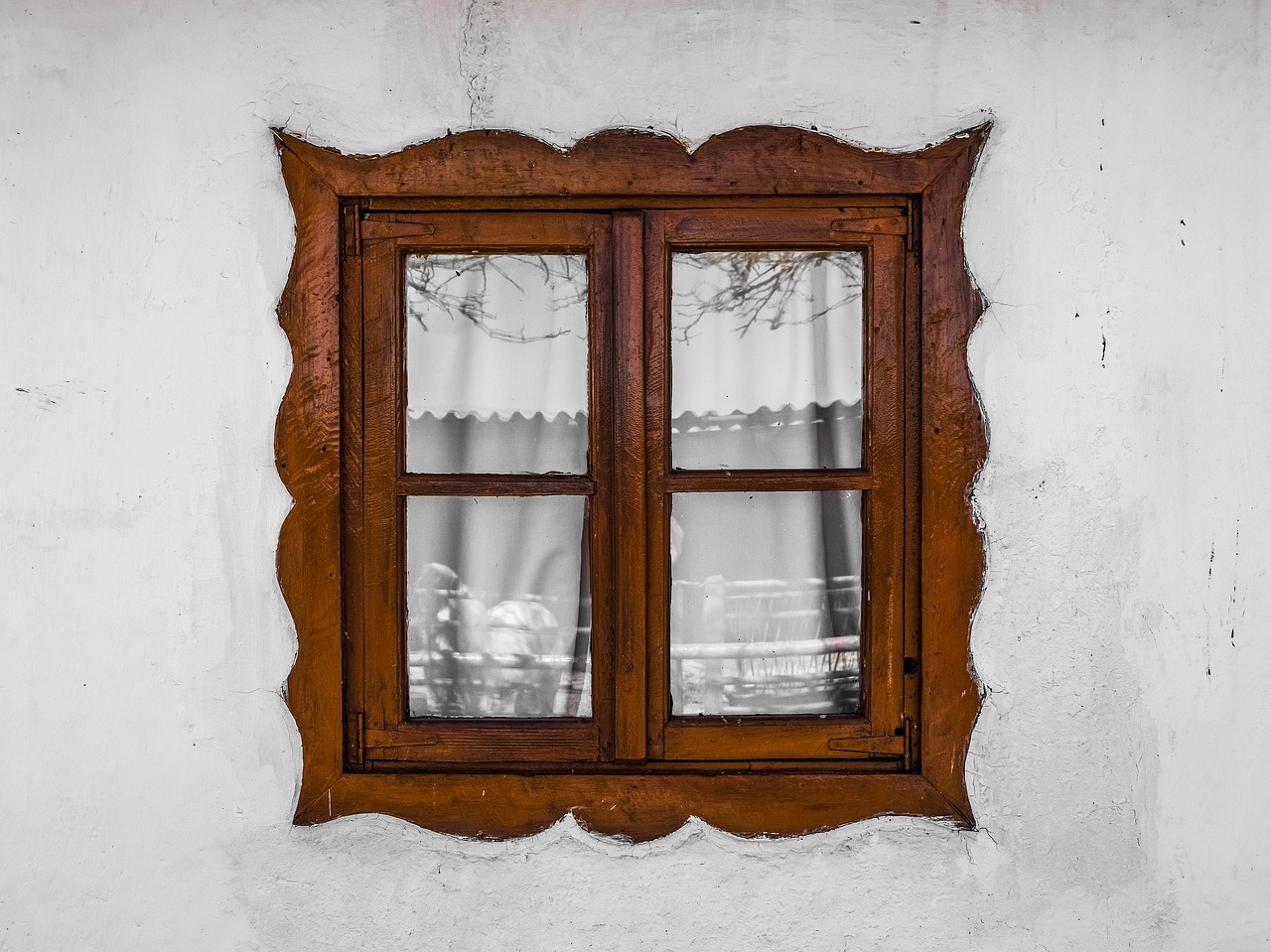 window wooden wall free photo