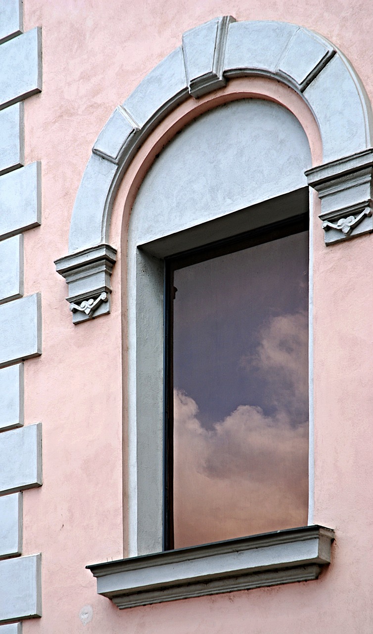 window reflection architecture free photo