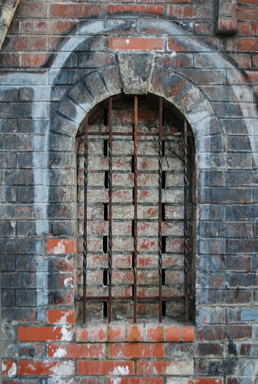 window grid bricks free photo