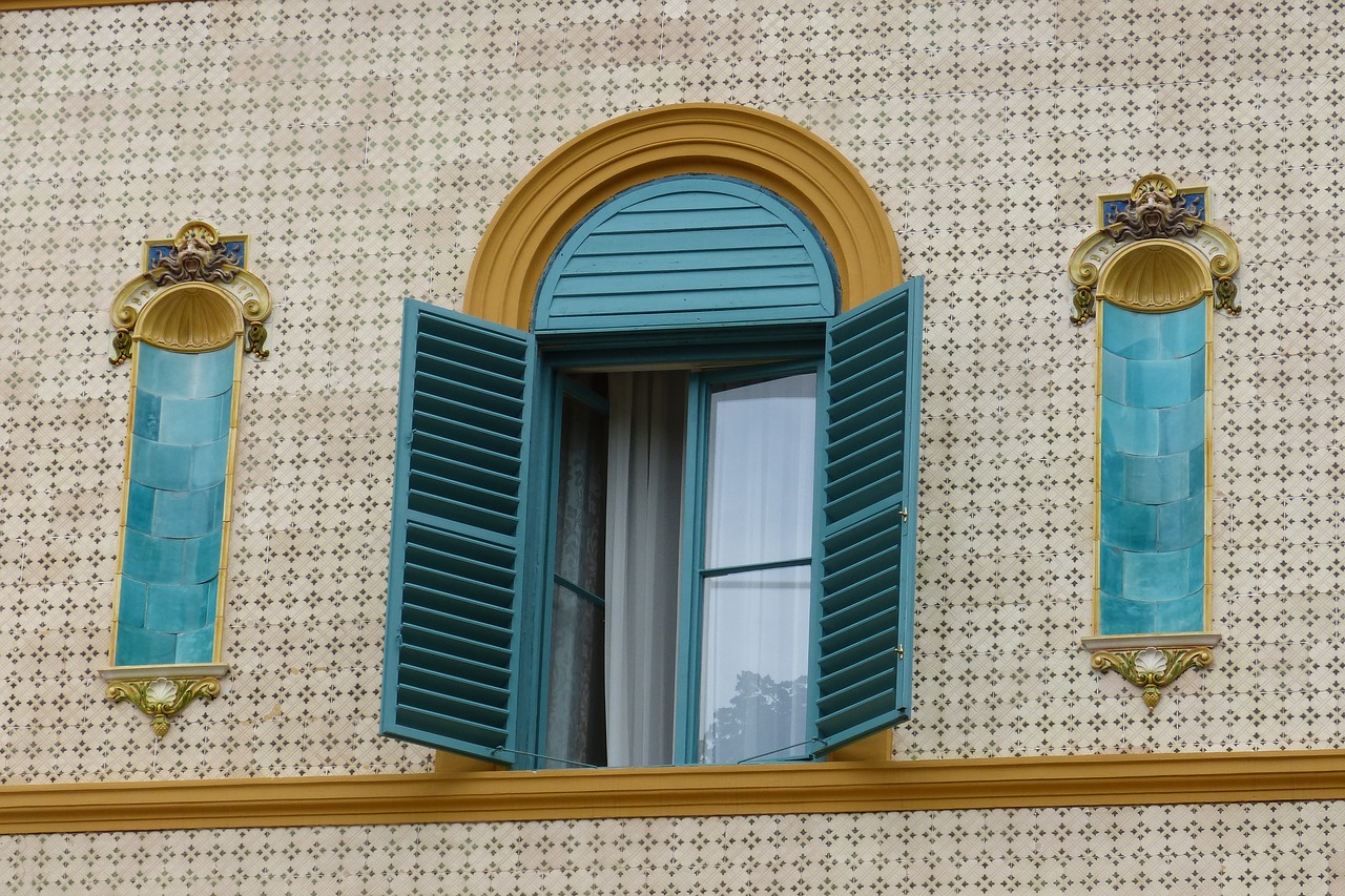 window  fancy  blue free photo