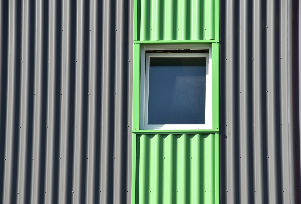 window  green  building free photo