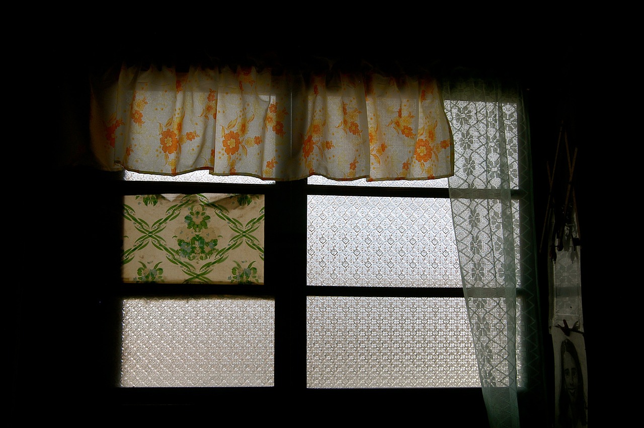 window frame curtains free photo