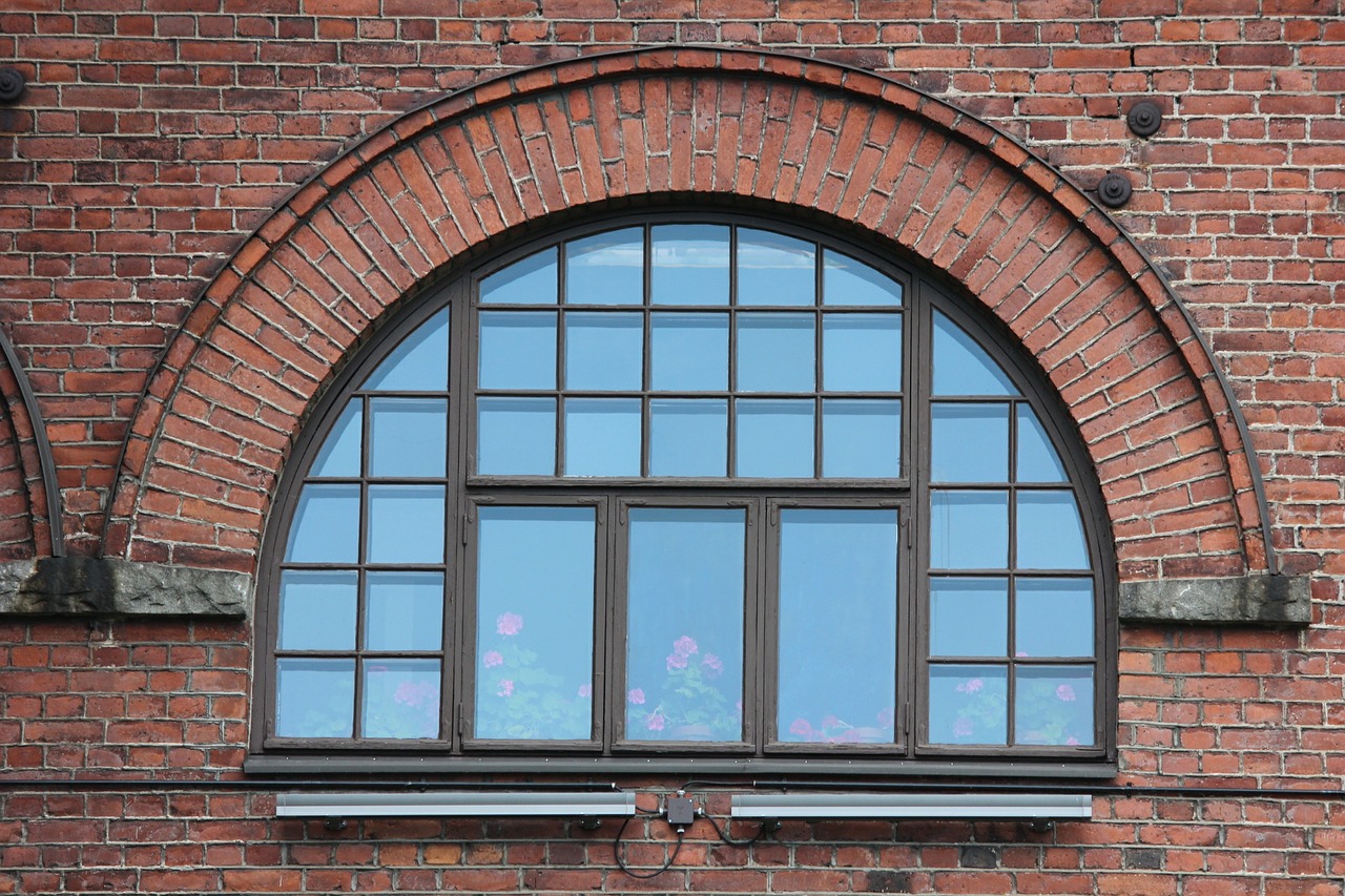 window brick wall tampere free photo