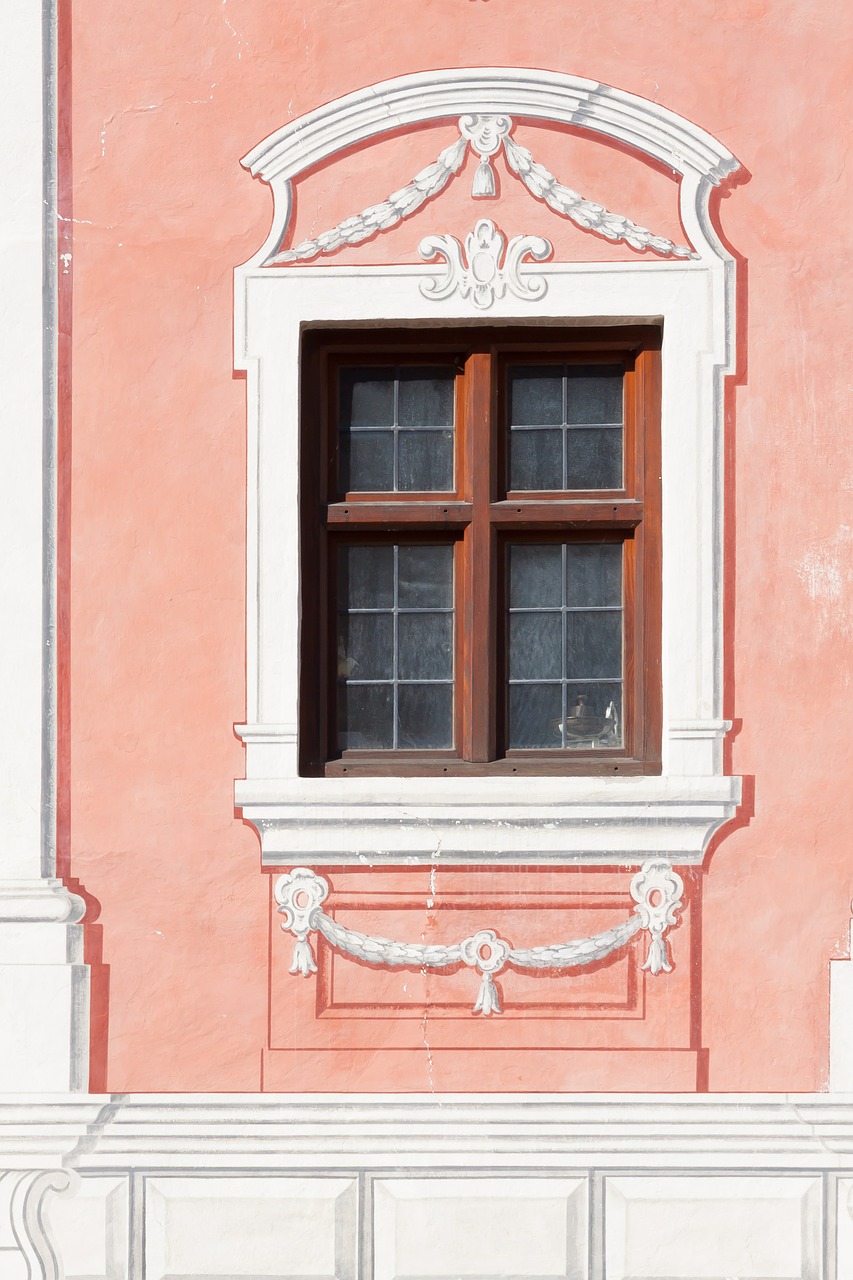 window dusky pink facade free photo