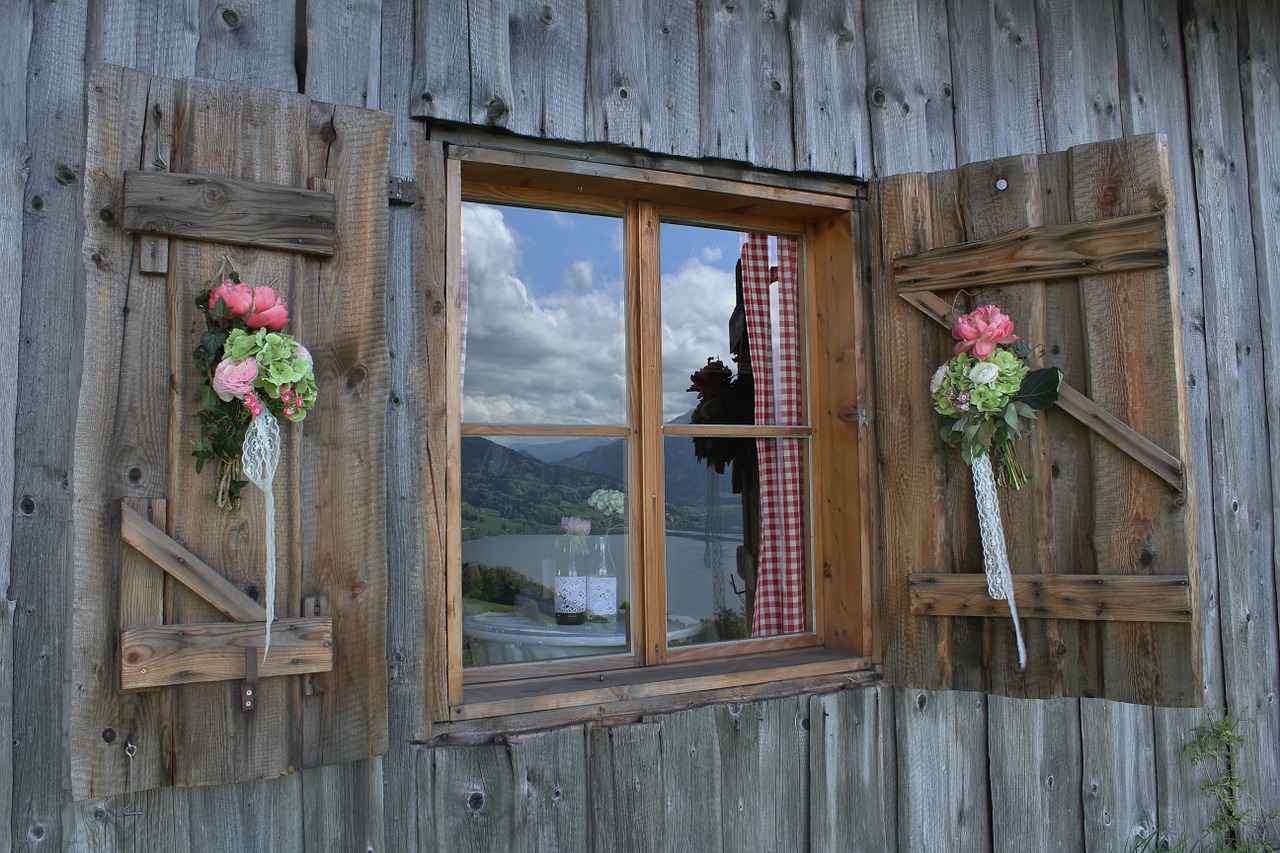 window by looking wooden windows free photo