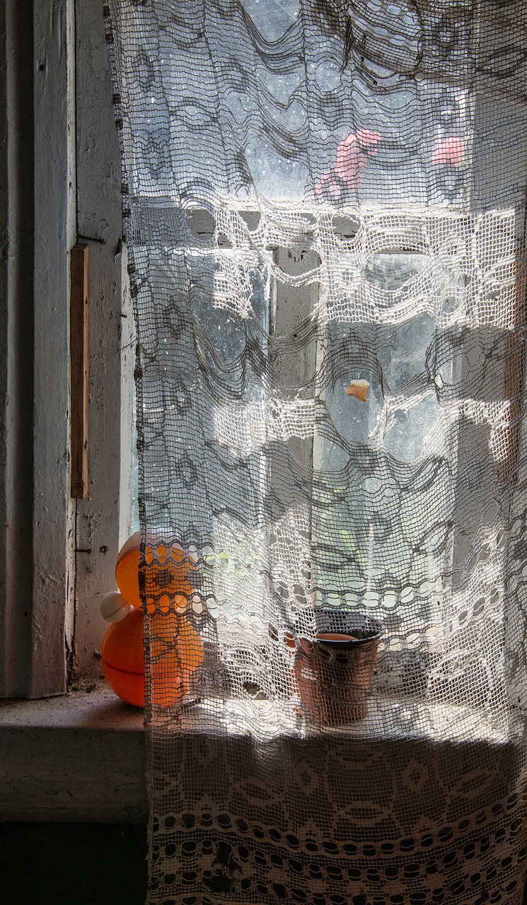 window curtain old house free photo