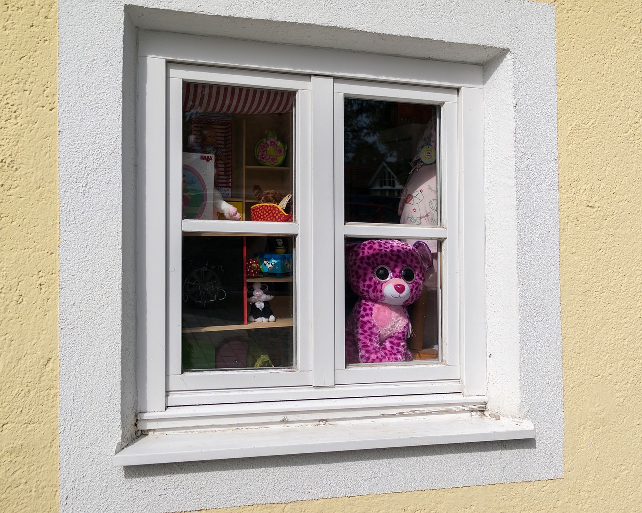 window doll googley bear free photo