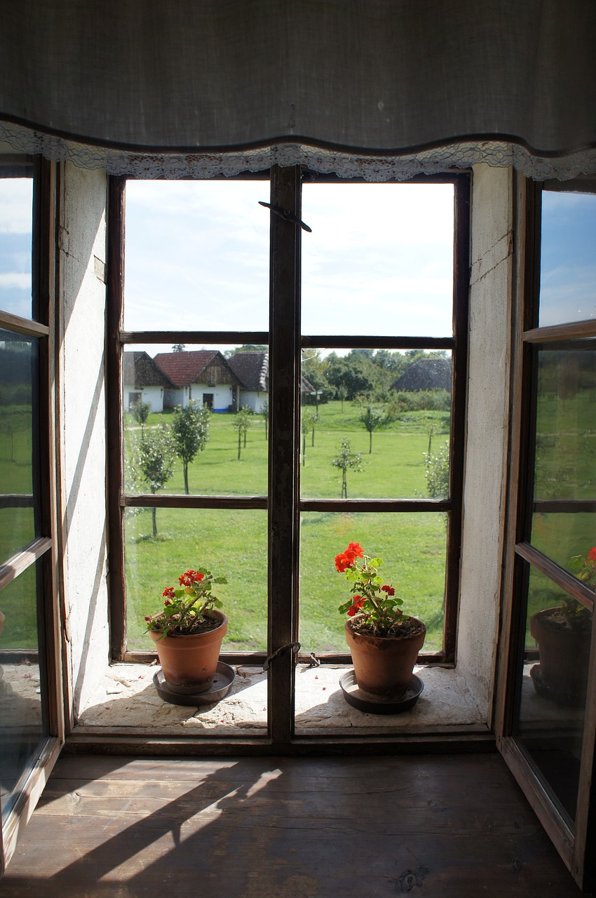 window the countryside summer free photo