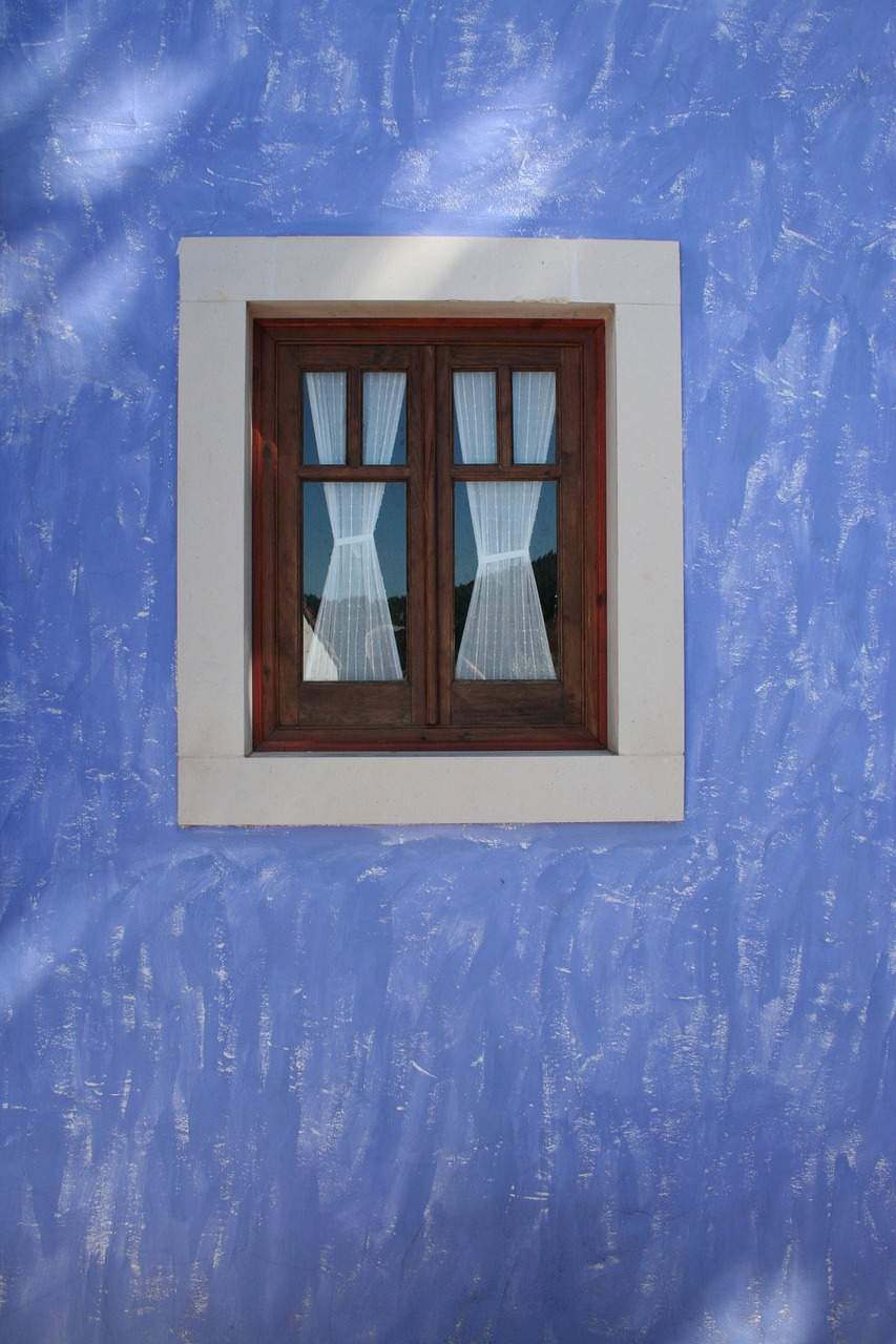 window blue house free photo