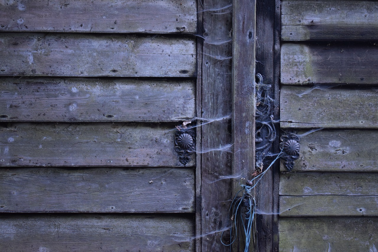 window shutter lock rustic wood free photo