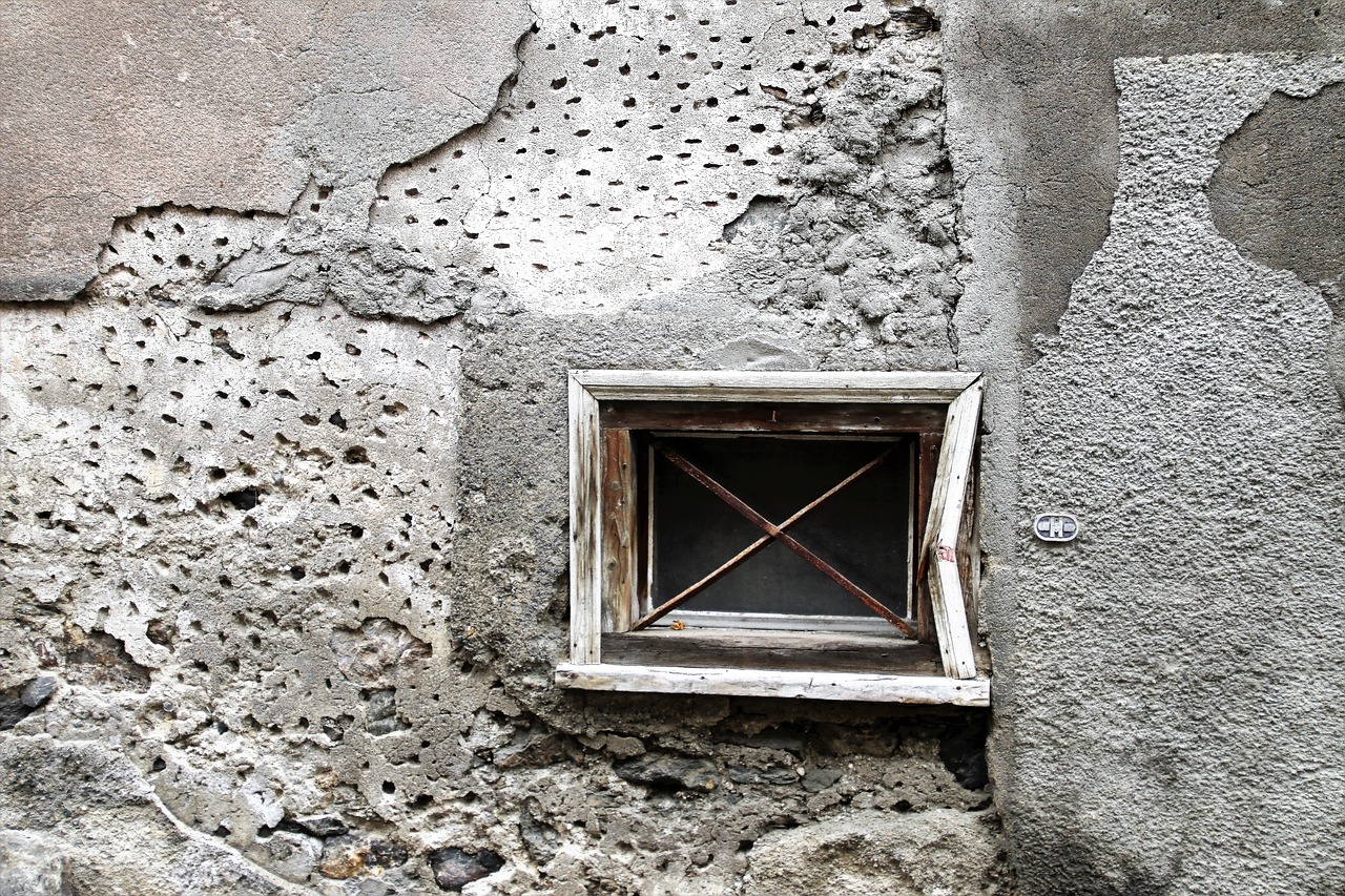 window sill plaster gray free photo