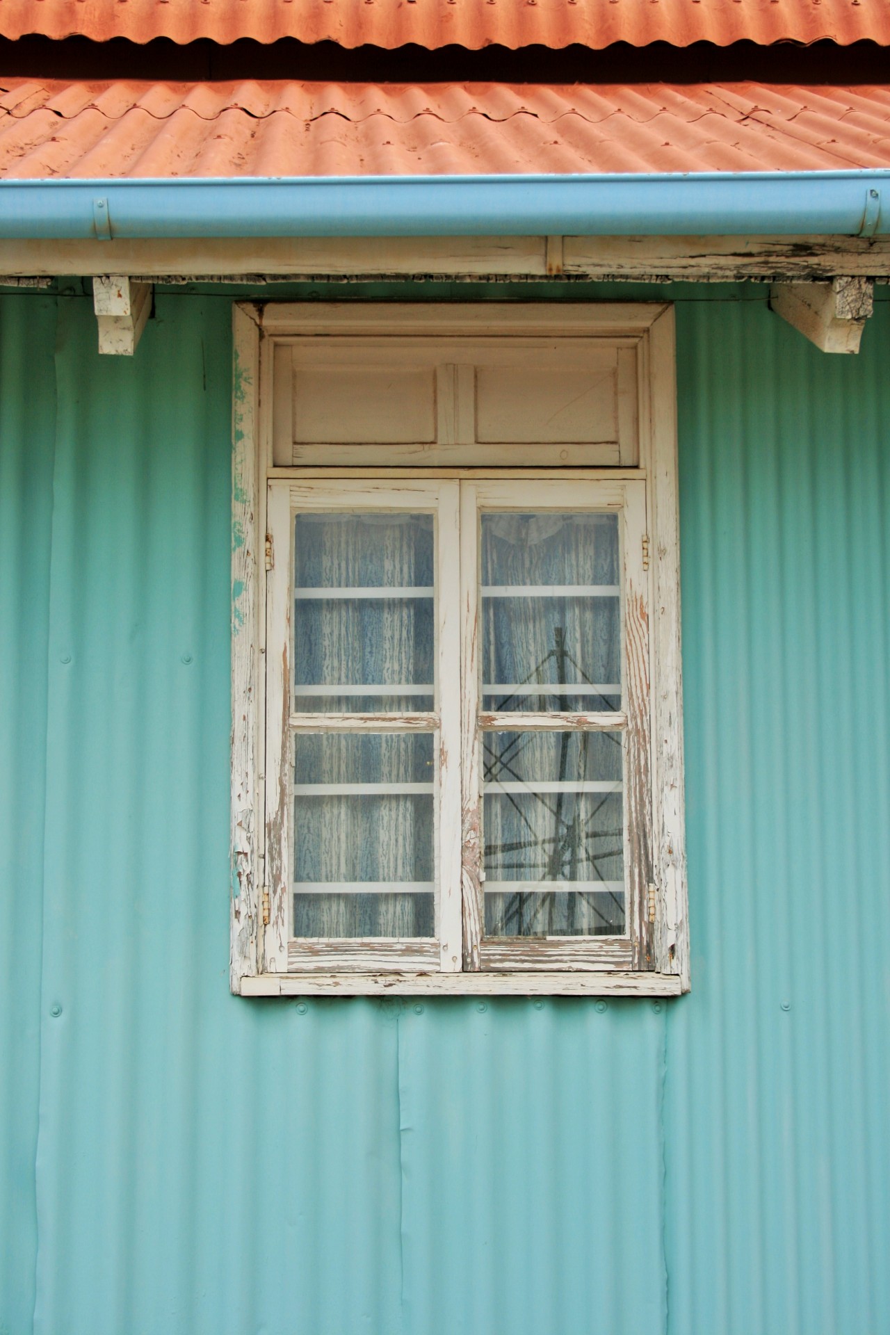 building corrugated iron pastel-green free photo