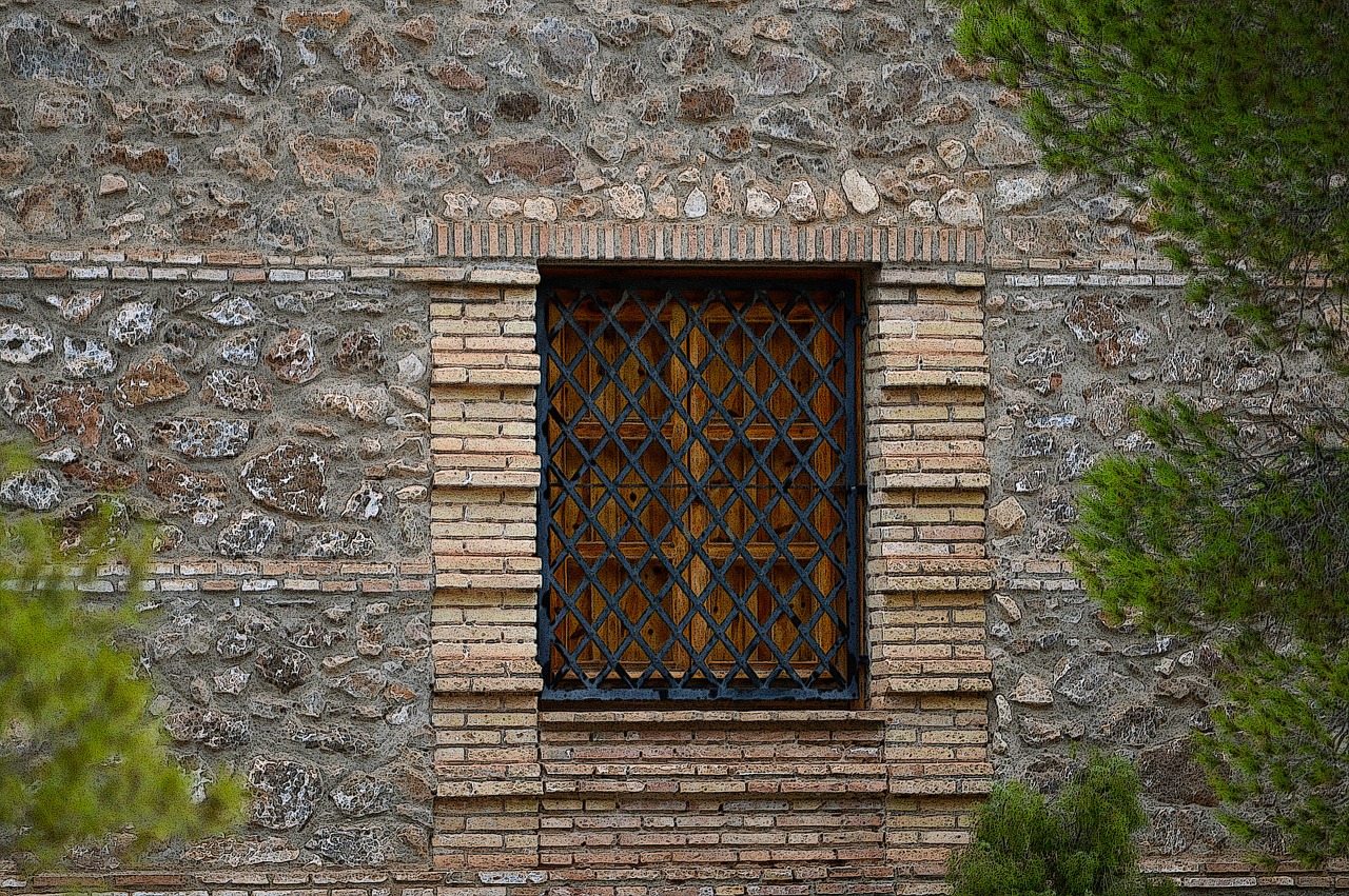 window with grate grating window free photo