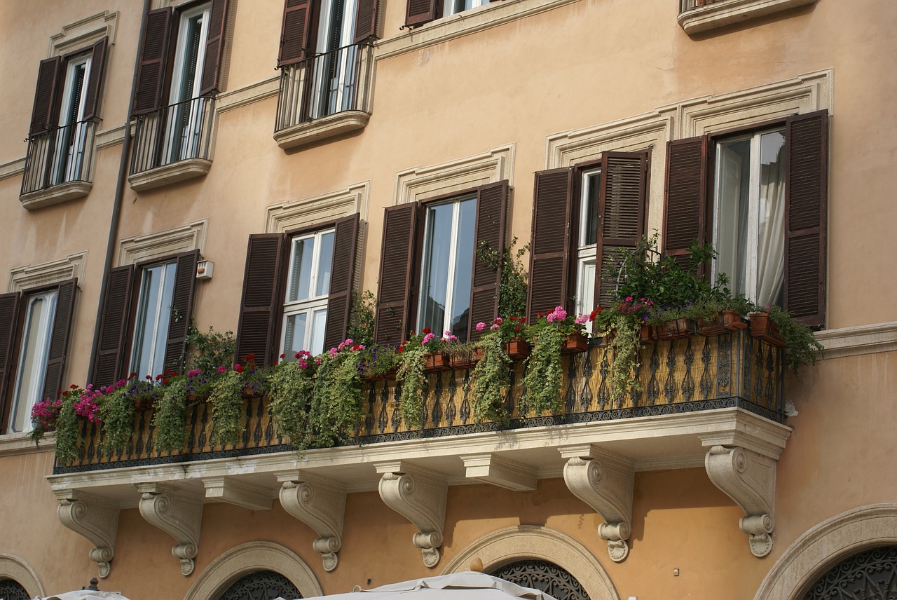 windows flowers mediterranean free photo