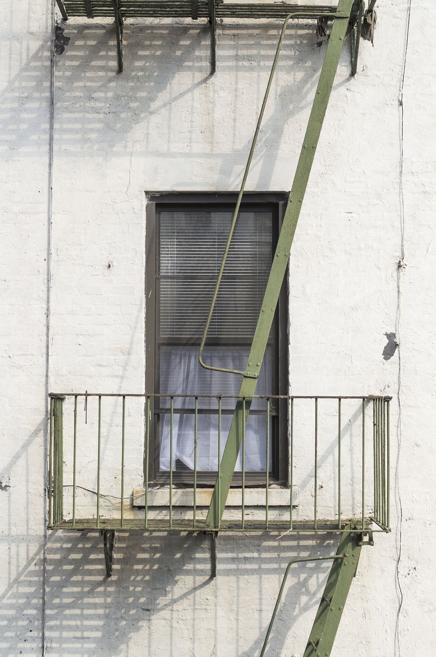 windows fire exit ladder free photo